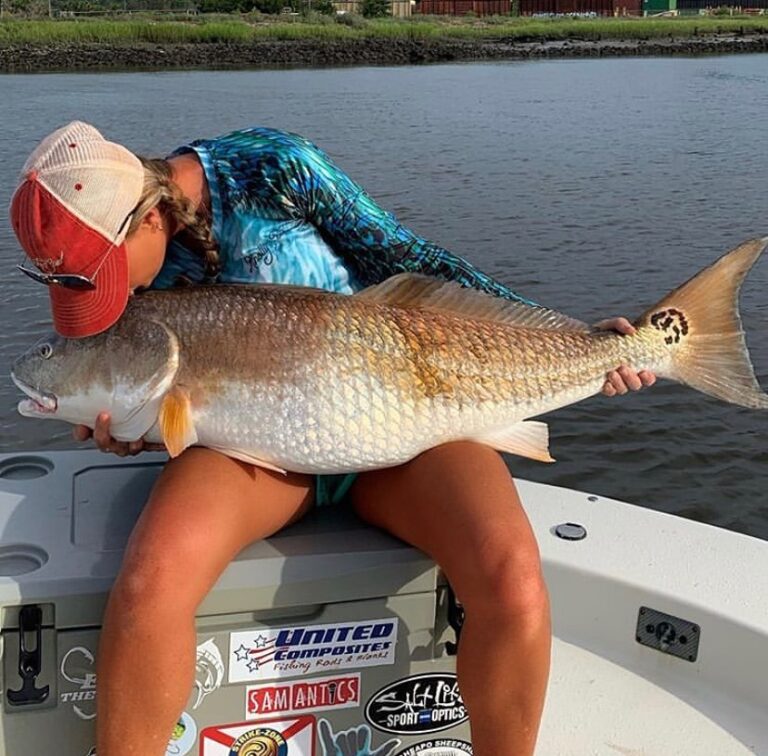 @lauraloves2fish can anyone top this?? Huge belly redfish with an awesome spot p…