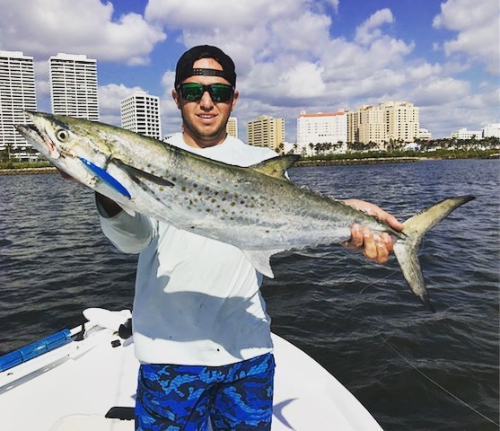 Big old Spanish mackerel trolling a x-rap!  inshore