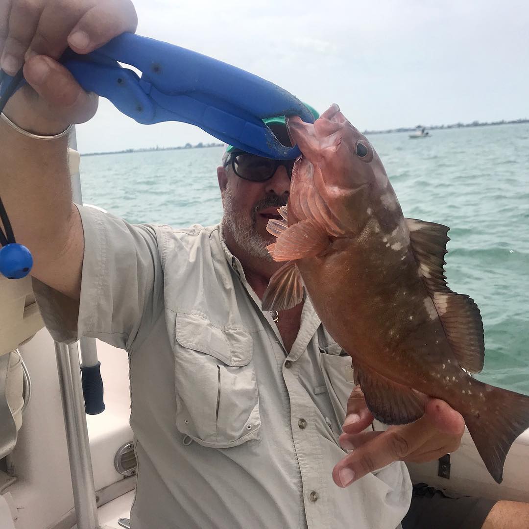 Little grouper day. Alex getting it done.