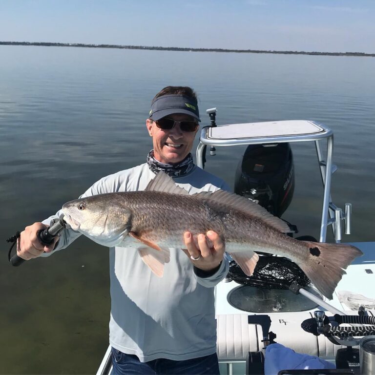 Joe drove over from  for the day to put the smack down on some redfish