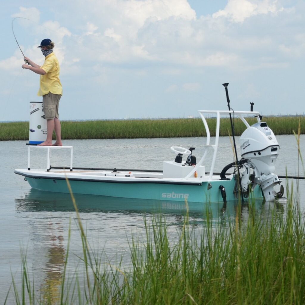 Practicing my fly casting techniques to be quieter and more stealthy while polli