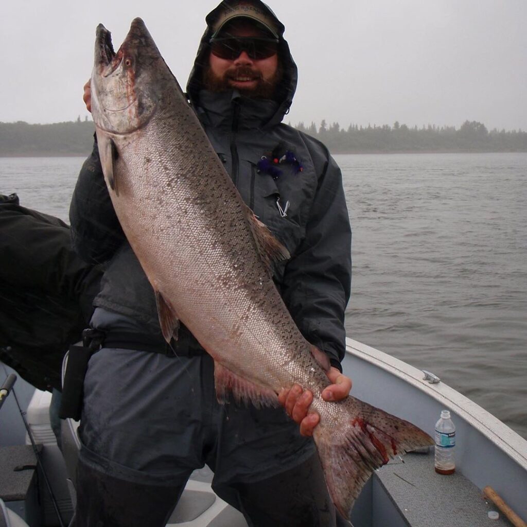 My first Alaska king salmon. Caught after about ten minutes of fishing.