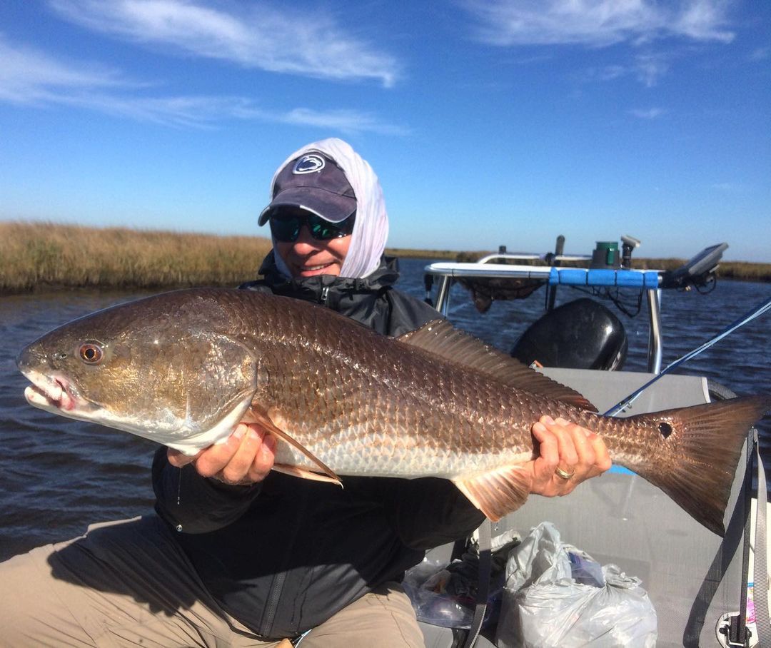 Tom with a nice one out from under the wind.