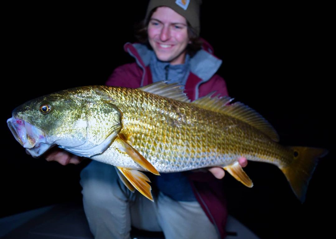 Found an almost perfect, top slot fish last night! She inhaled a white curlytail