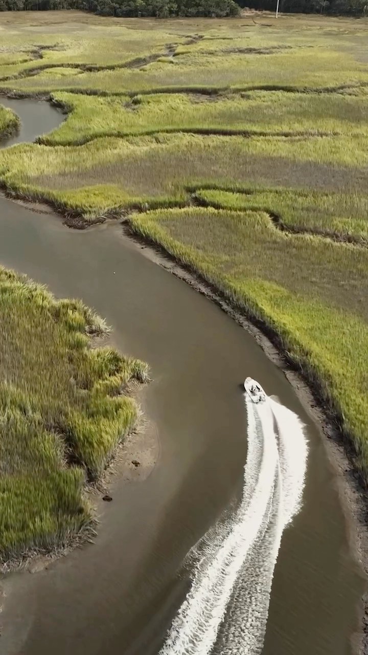 Hard to beat these drone shots running through the marsh  @barkeronthefly  