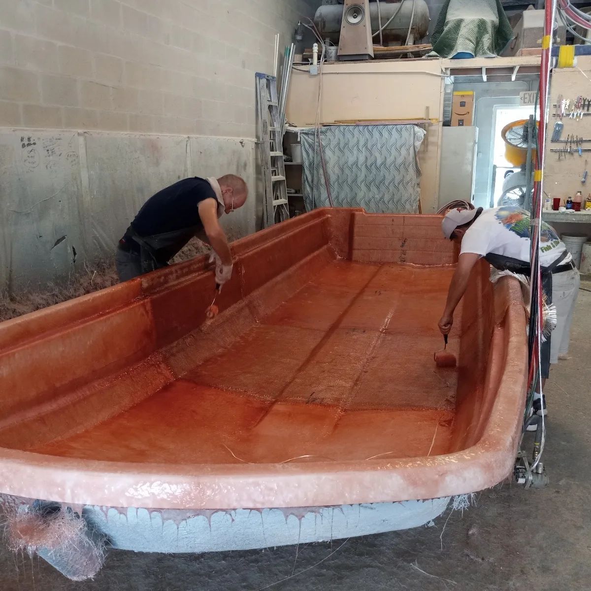 My new  20ft skiff is coming along nicely. Can't wait to see her finished with t