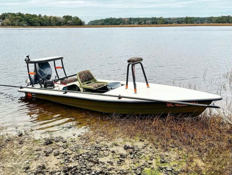 Custom built skiff and getting put to use!